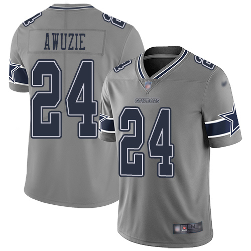 Men Dallas Cowboys Limited Gray Chidobe Awuzie #24 Inverted Legend NFL Jersey->youth nfl jersey->Youth Jersey